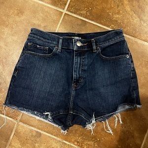 Express dark wash shorts